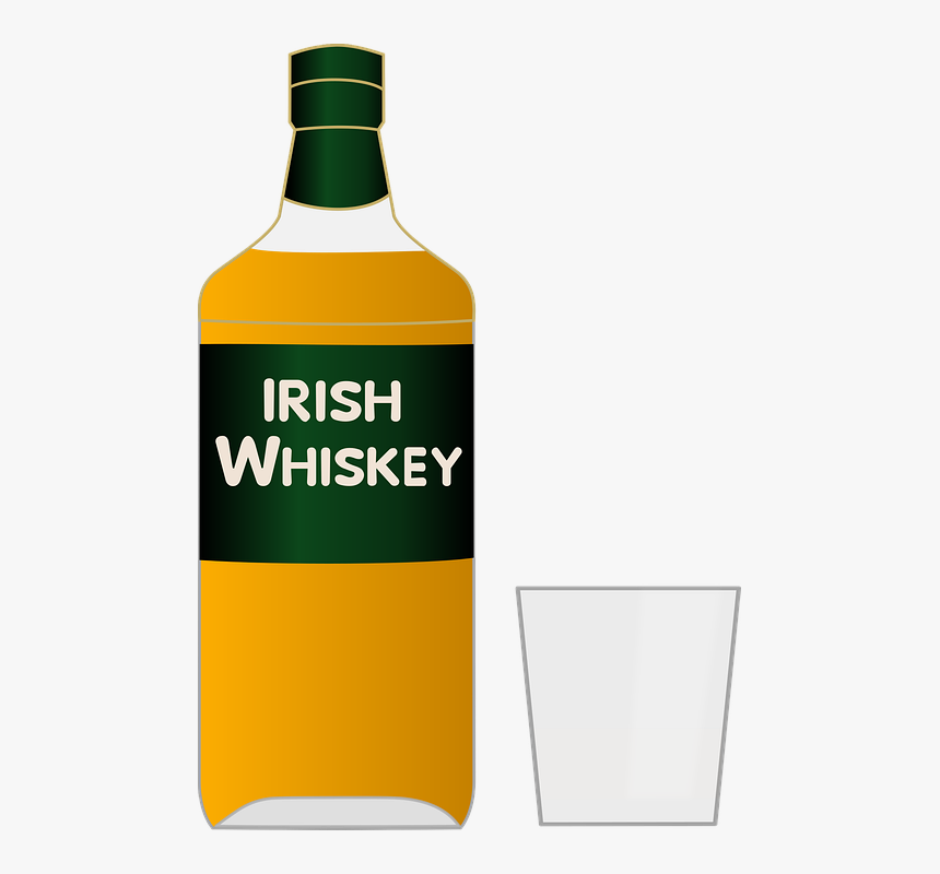Irish, Ireland, Whiskey, Whisky, Alcohol, Beverage - Clip Art Png Whisky Bottle Clipart, Transparent Png, Free Download