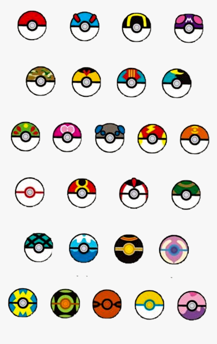 Name Of Pokemon Balls, HD Png Download, Free Download