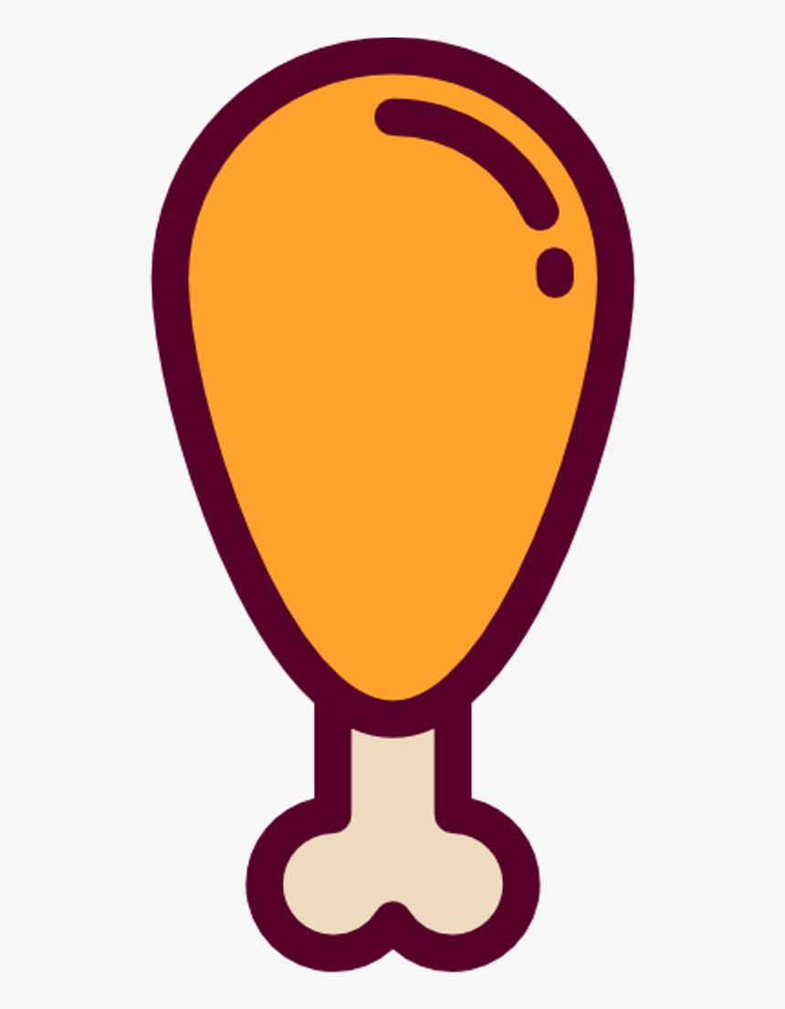 Interesting Aesthetic Food Friedchicken Emoji Sticker - Vector Chicken Drumstick Png, Transparent Png, Free Download