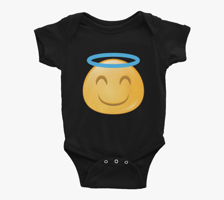 Expressive Angel Emoji Baby Onesie , Png Download - Cartoon, Transparent Png, Free Download