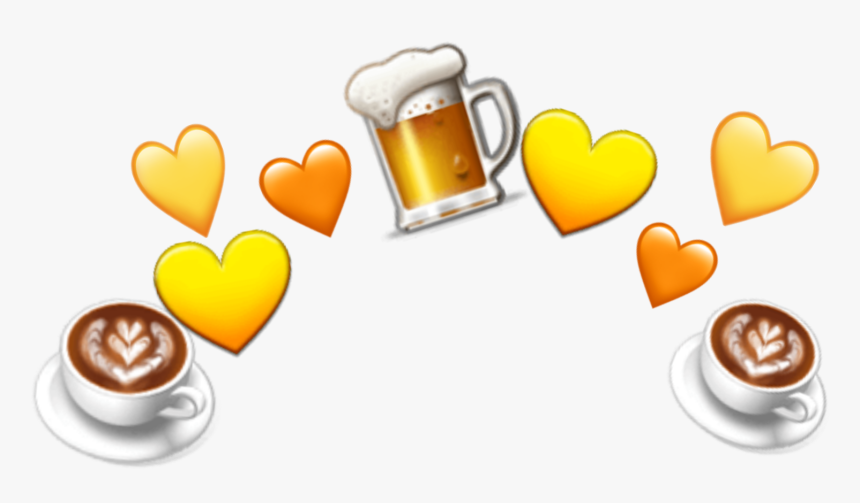 #crown #coffee Emoji #five #beer #vinatge - Food Emoji Crown, HD Png Download, Free Download