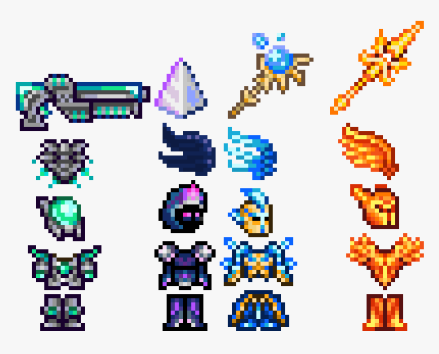 Terraria Best Armor And Weapons Pixel Art Maker - Best Terraria Armor