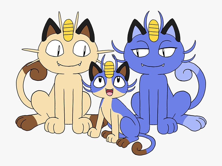 Transparent Meowth Png - Meowth X Alolan Meowth, Png Download - kindpng.