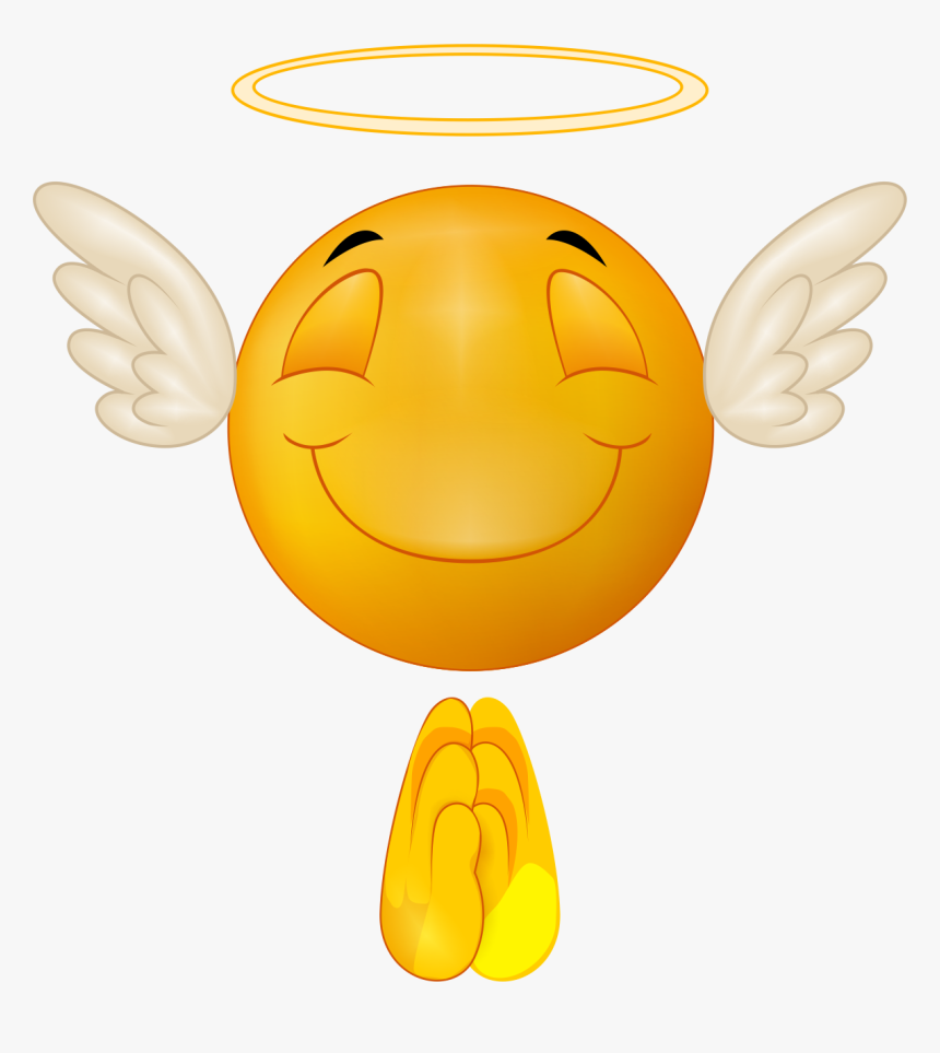 Angel Emoji 182 Decal - Emoticon Fotolia, HD Png Download, Free Download