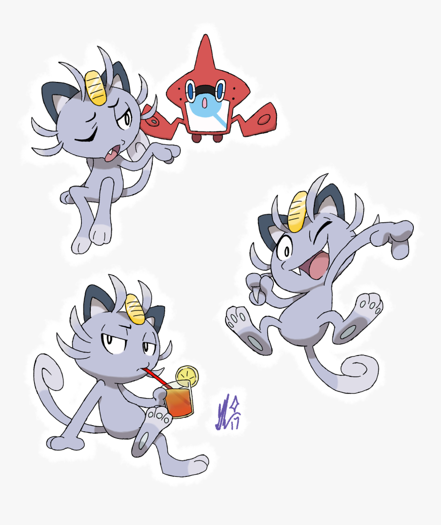 I Recently Realized I Absolutely Love Alola Meowth - Meowth X Alolan Meowth, HD Png Download, Free Download