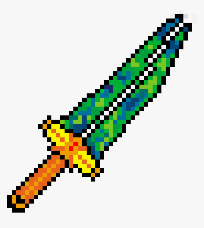 Transparent Terraria Png - Terraria Meowmere Pixel Art, Png Download, Free Download