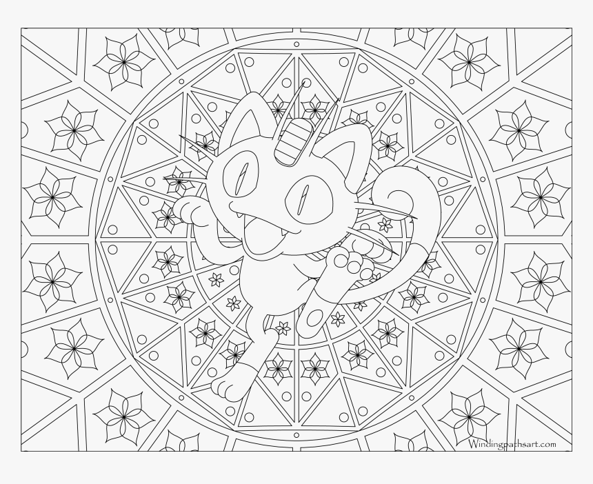 Meowth Pokemon Coloring Page - Pokemon Coloring Pages For Adults, HD Png Download, Free Download