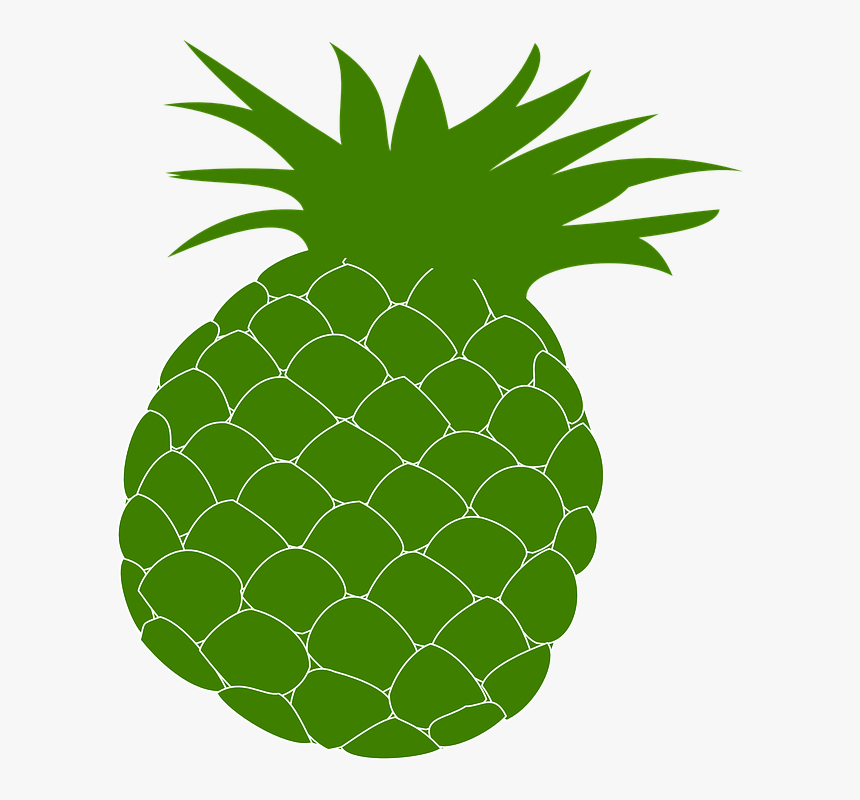 Pineapple, Green, Food, Fruit, Health, Hawaii, Hawaiian - Green Pineapple Clipart, HD Png Download, Free Download