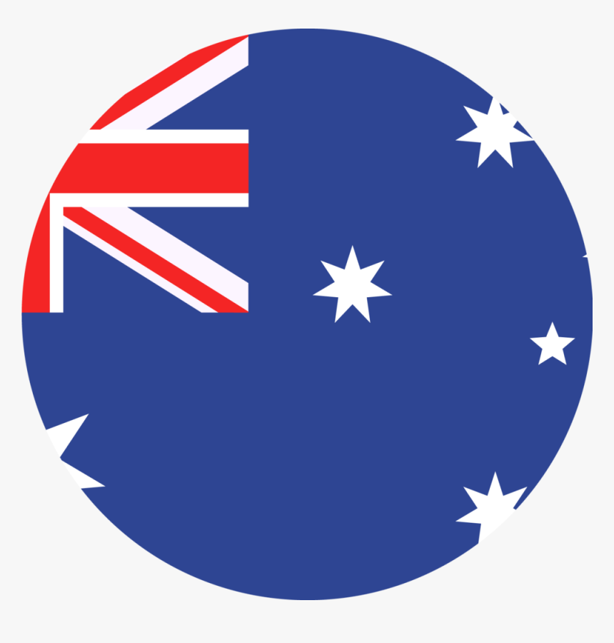 Australian Flag Round - United Australia New Zealand Flag, HD Png Download, Free Download