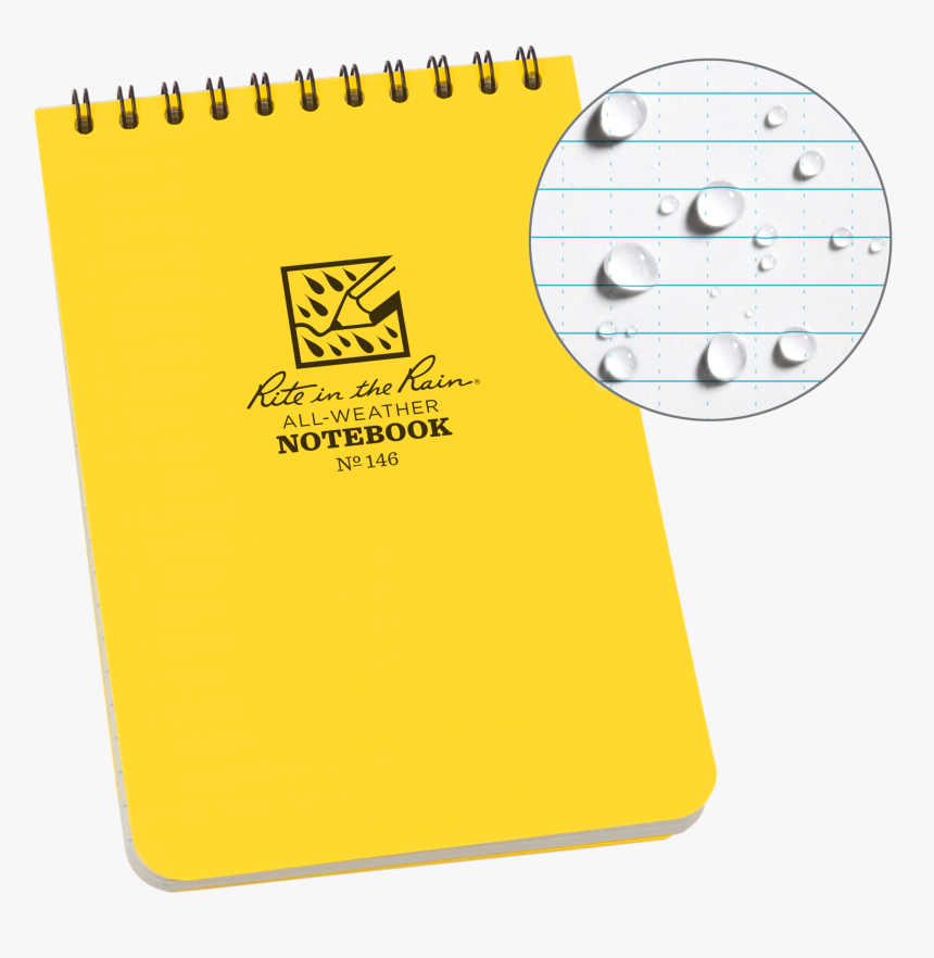 4 X 6 Yellow Cover Rite In The Rain All Weather Top - Rite In The Rain Notebook, HD Png Download, Free Download