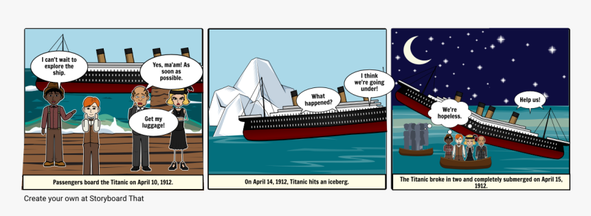 Titanic Comic Strip, HD Png Download, Free Download