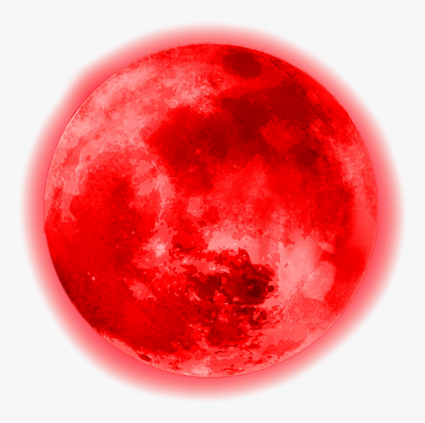 Circle Red Moon Glowing Glowingmoon Cute Aesthetic - Transparent Blood Moon Png, Png Download, Free Download