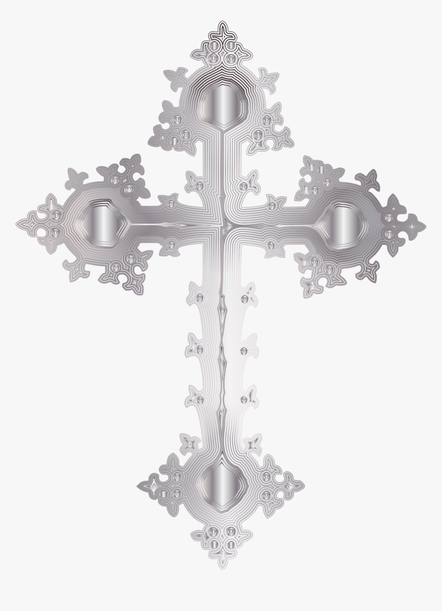 Transparent Spur Clipart - Silver Cross No Background, HD Png Download, Free Download