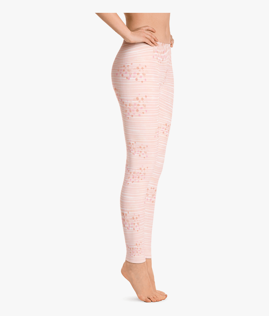 Pink Watercolor Stripes And Spots Leggings"
 Class= - Leggings, HD Png Download, Free Download