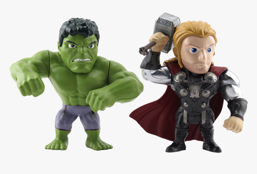 Marvel Hulk Jada Toys Metal Die Cast Figures Age Of - Thor And Hulk Metal Diecast, HD Png Download, Free Download