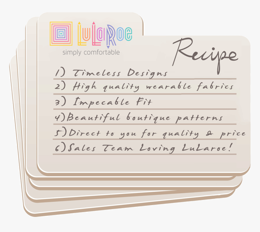 Lularoe Recipe For Business Success - Lularoe, HD Png Download, Free Download