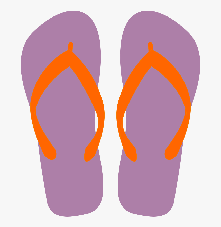 Flip-flops Png - Purple Flip Flop Clip Art, Transparent Png - kindpng