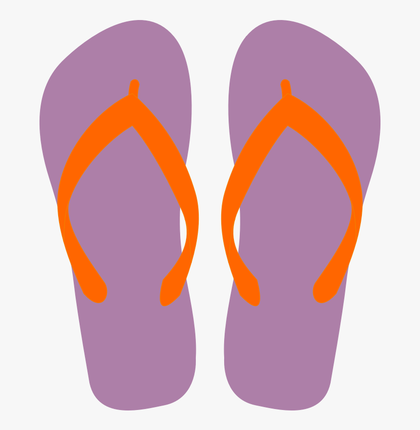 Flip-flops Png - Purple Flip Flop Clip Art, Transparent Png, Free Download