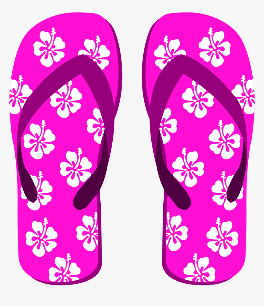 Flip Drawing Romantic - Hawaiian Flip Flops Clip Art, HD Png Download, Free Download