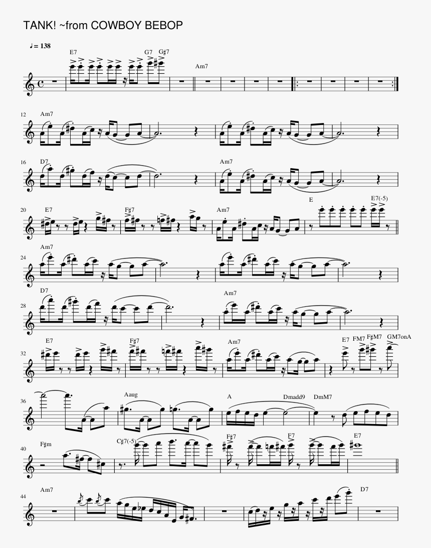 Transparent Bebop Png - Sheet Music, Png Download, Free Download