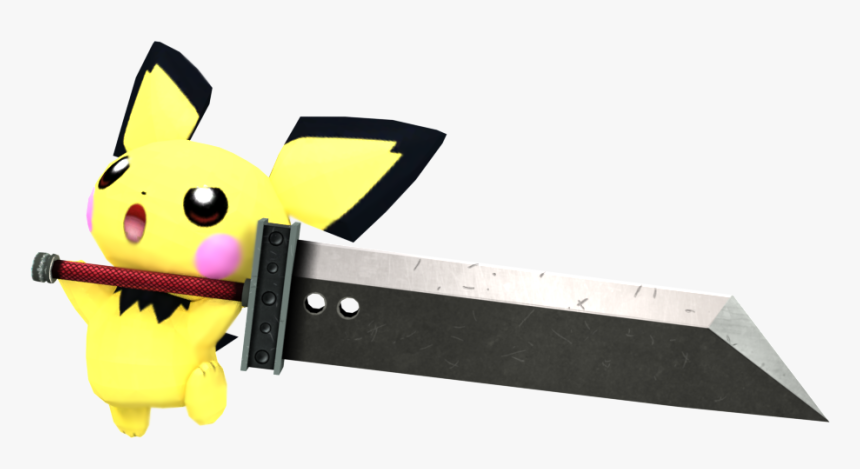 Transparent Pichu Png - Pichu With Buster Sword, Png Download, Free Download