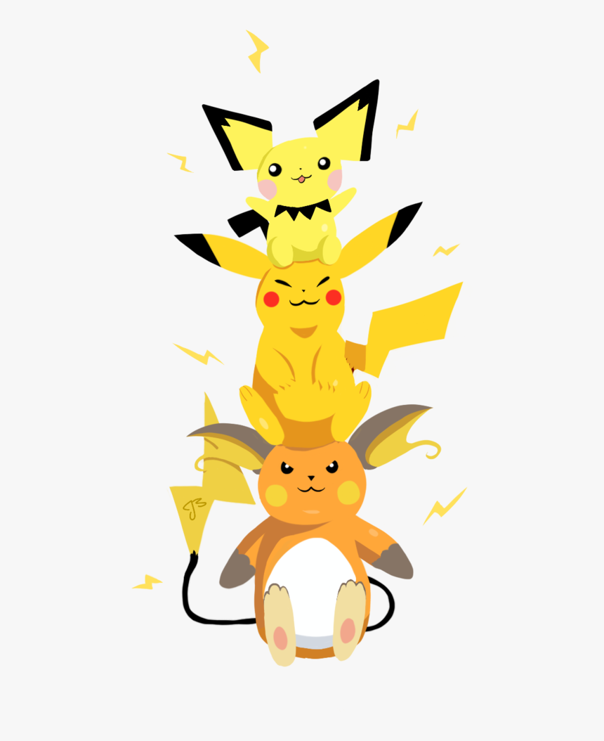 Raichu, Pikachu, Pichu - Raichu Pichu Kawaii Pikachu, HD Png Download, Free Download