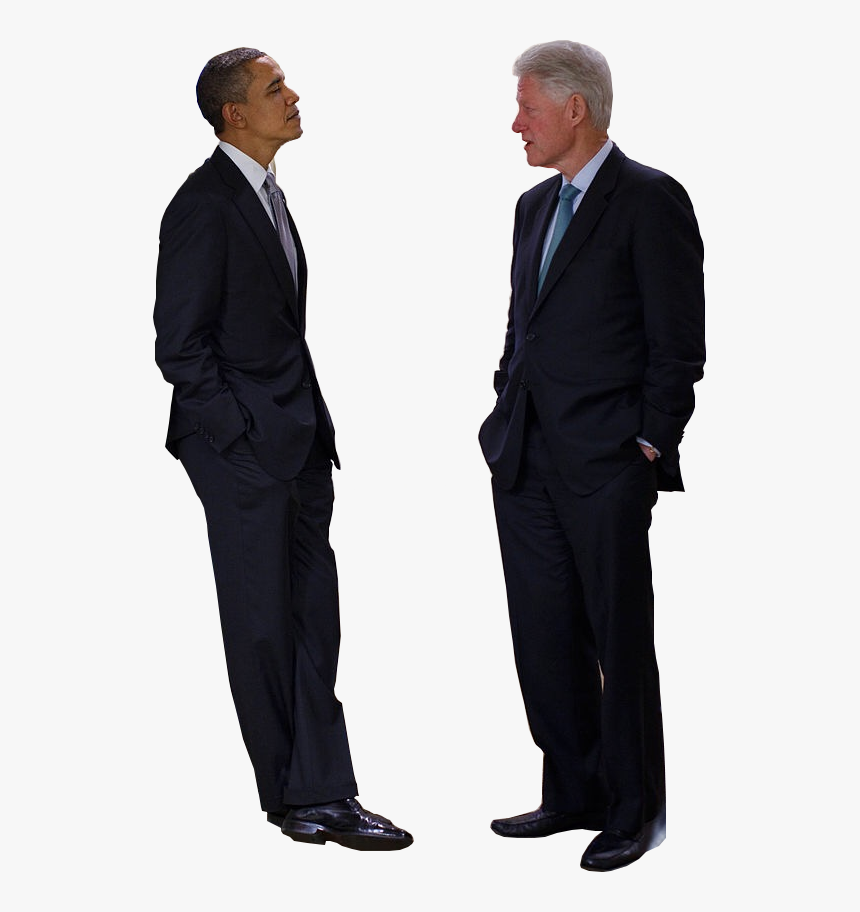 Obama Standing Png - Bill Clinton And Barack Obama Png, Transparent Png, Free Download