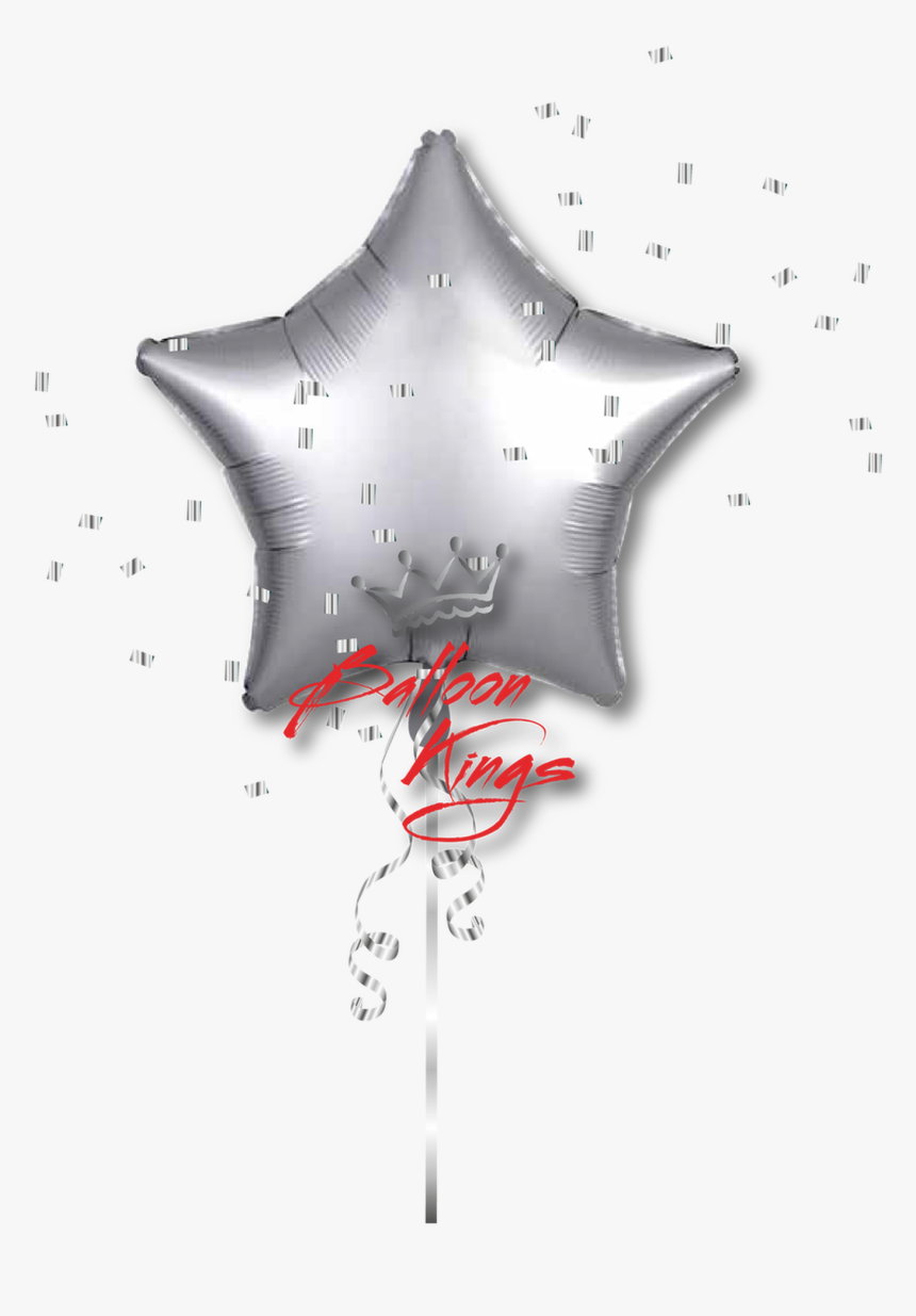 Satin Luxe Platinum Star - Png Balloon Star Silver, Transparent Png, Free Download