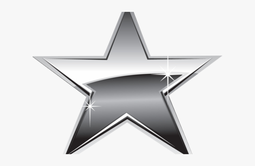 Platinum Star Cliparts - Silver Star Png, Transparent Png, Free Download