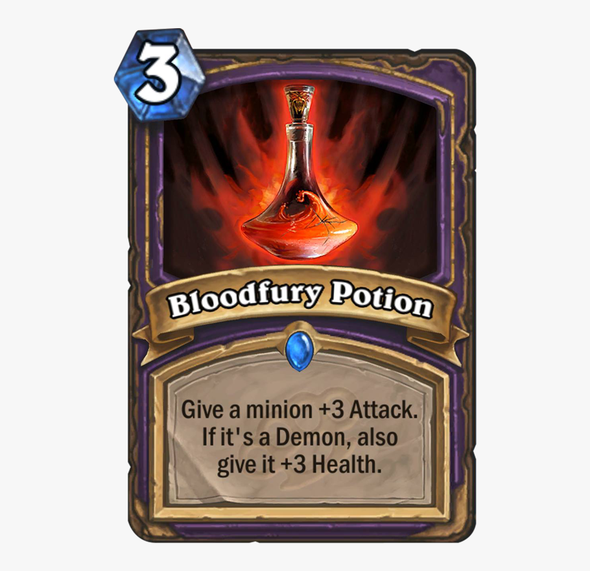 Potion 1png - Bloodfury Potion - Hearthstone Card - - Hearthstone Bloodfury Potion, Transparent Png, Free Download