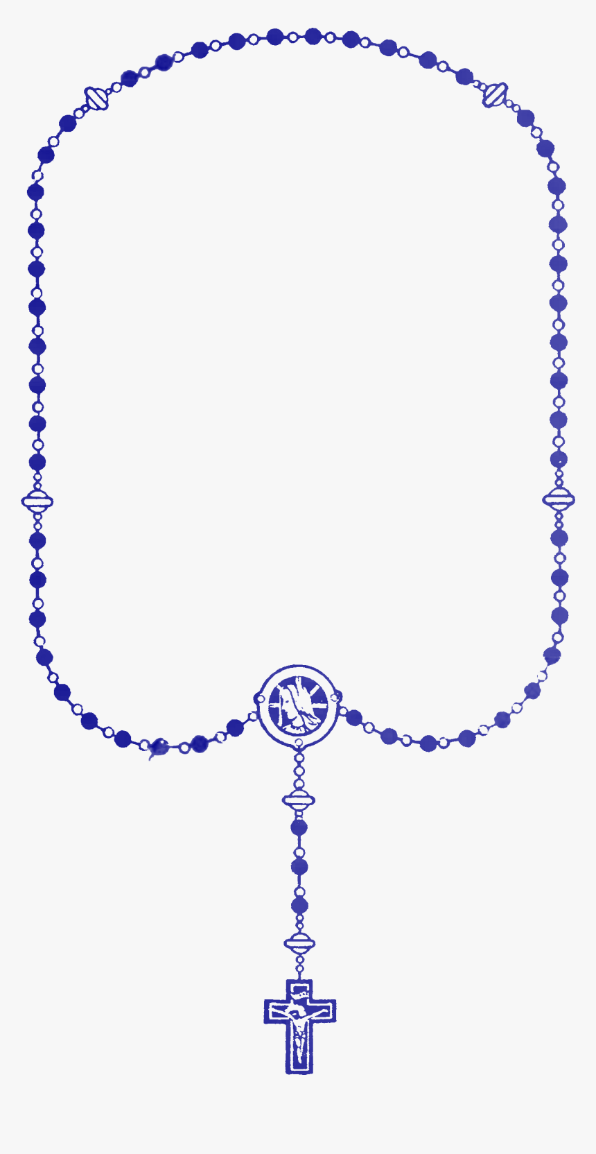 File - Rosary-blue - Blue Rosary Clip Art, HD Png Download, Free Download