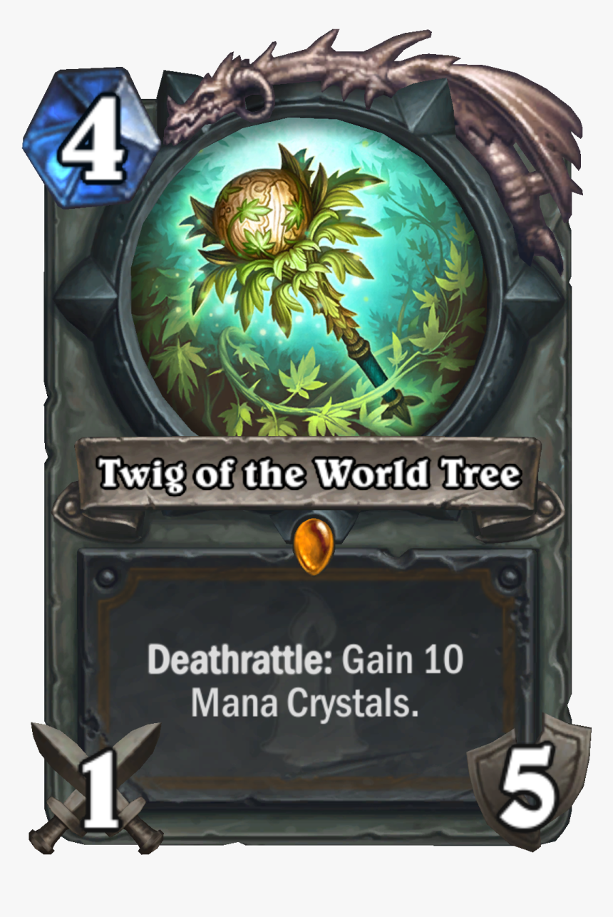 No Caption Provided - Twig Of The World Tree Hearthstone, HD Png Download, Free Download