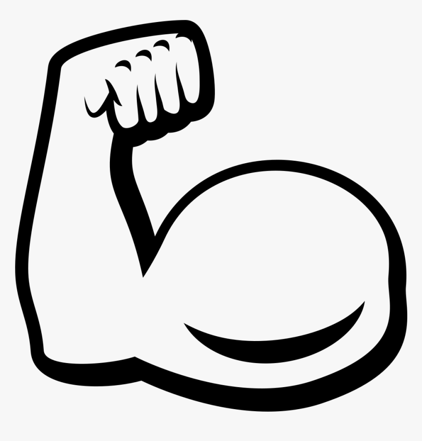 Biceps Drawing Art - Transparent Background Muscle Emoji, HD Png Download, Free Download