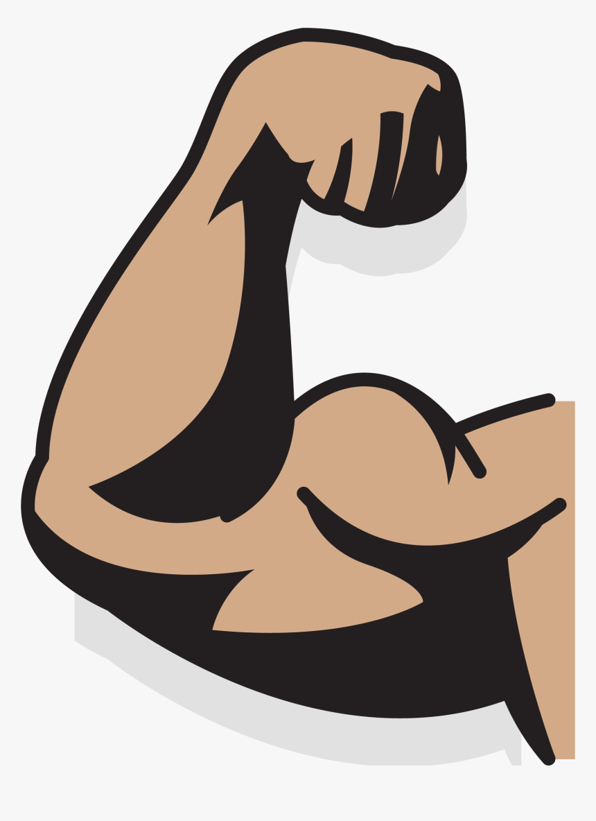 Clip Art Collection Of Free Drawing - Cartoon Muscle Arm Transparent