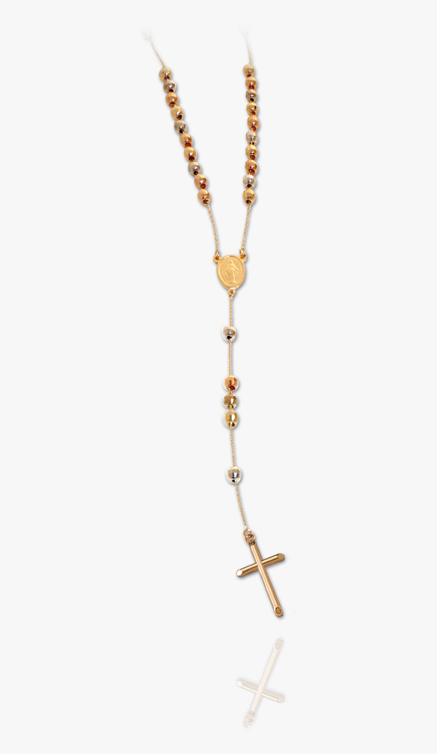 Tri-color Rosary With Diamond Cut Beads - Pendant, HD Png Download, Free Download