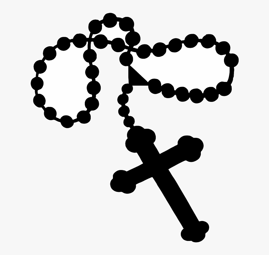 Transparent Rosary Clipart Black And White - Rosary Black And White, HD Png Download, Free Download