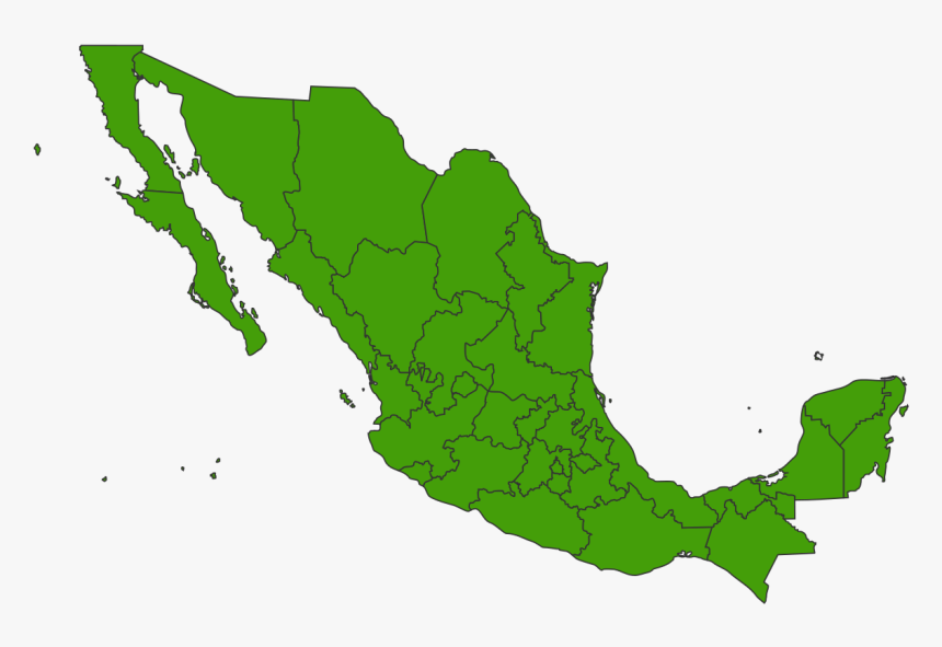 Mexico Png Clipart Black And White Stock - Mexico Map Transparent, Png Download, Free Download