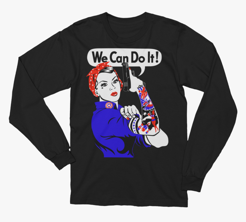 Rosie The Riveter Long Sleeve - Eat Like A Beast, HD Png Download, Free Download