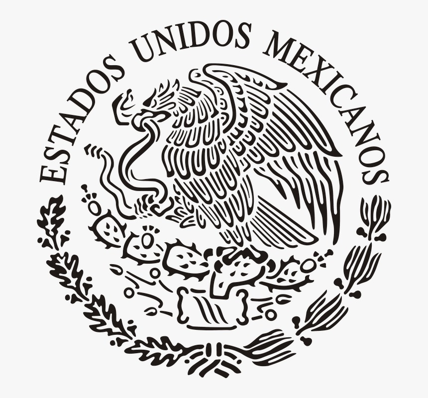 Coat Of Arms, Aguila, Mexico, Flag, Mexican, Cactus - Estados Unidos Mexicanos Logo, HD Png Download, Free Download