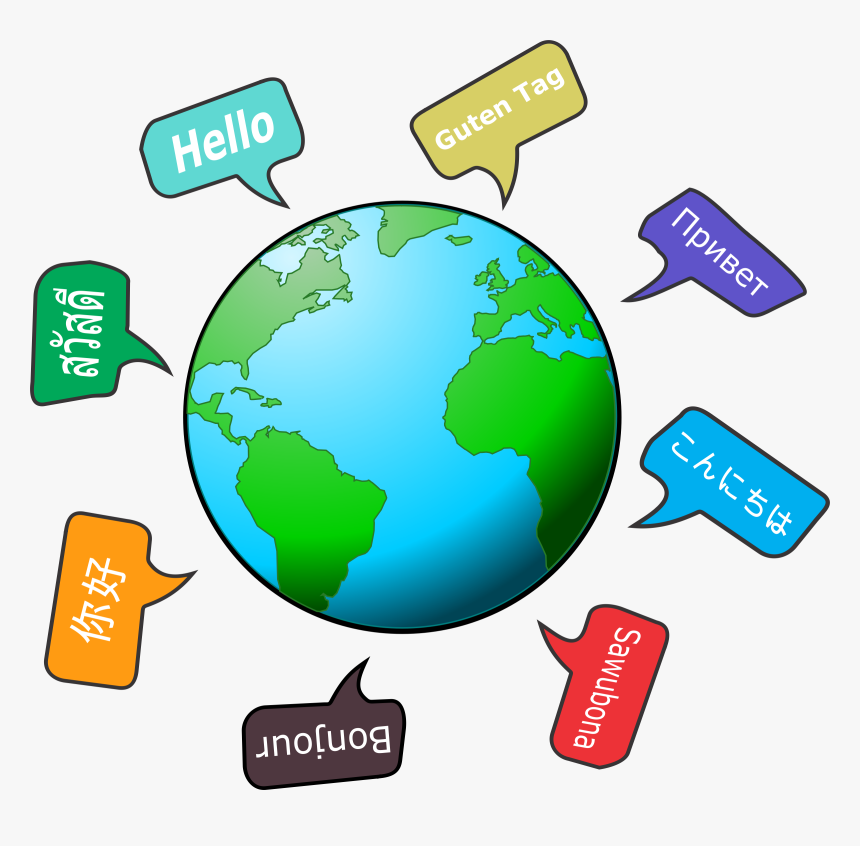 Transparent World Languages Clipart - Earth Clipart, HD Png Download, Free Download
