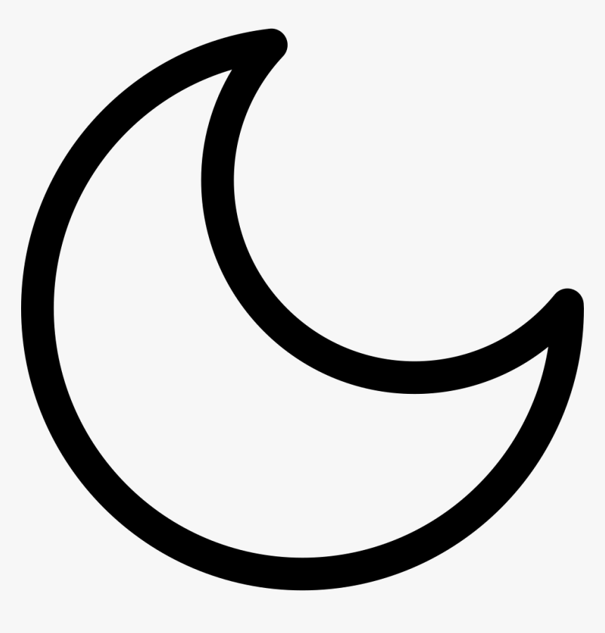 Crescent Moon Outlined Shape - Crescent Outline Moon, HD Png Download, Free Download