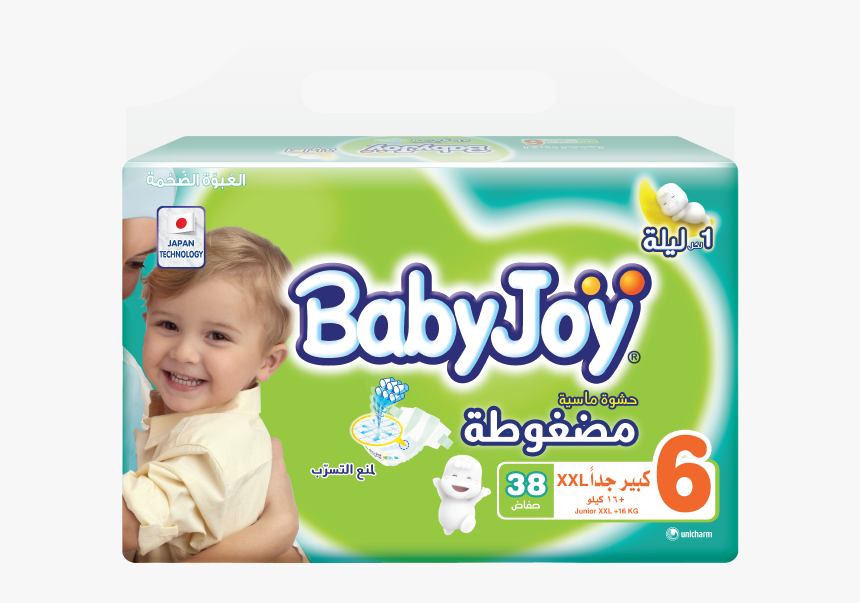 Babyjoy Tape Diaper - حفائظ بيبي جوي 4, HD Png Download, Free Download