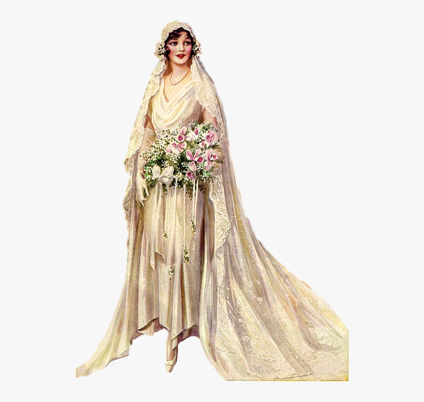 70s Style Bridal Illustration, HD Png Download, Free Download