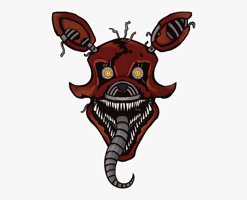 Five Nights At Freddy S Nightmare Foxy By Kaizerin-d92t6ob - Fnaf Nightmare Foxy Drawing, HD Png Download, Free Download