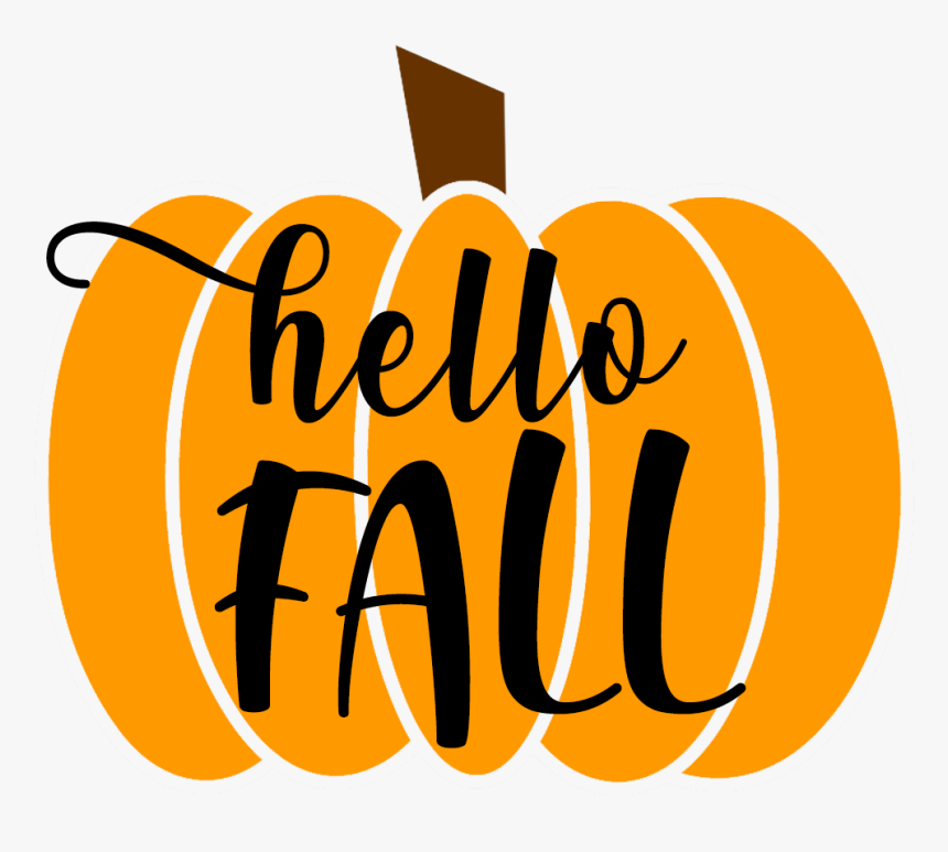 Hello Fall Pumpkin Quote Free Svg Cut File Download, HD Png Download, Free Download