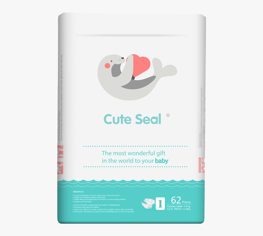 Cute Seal Diaper - Cute Seal Diaper Pack, HD Png Download, Free Download