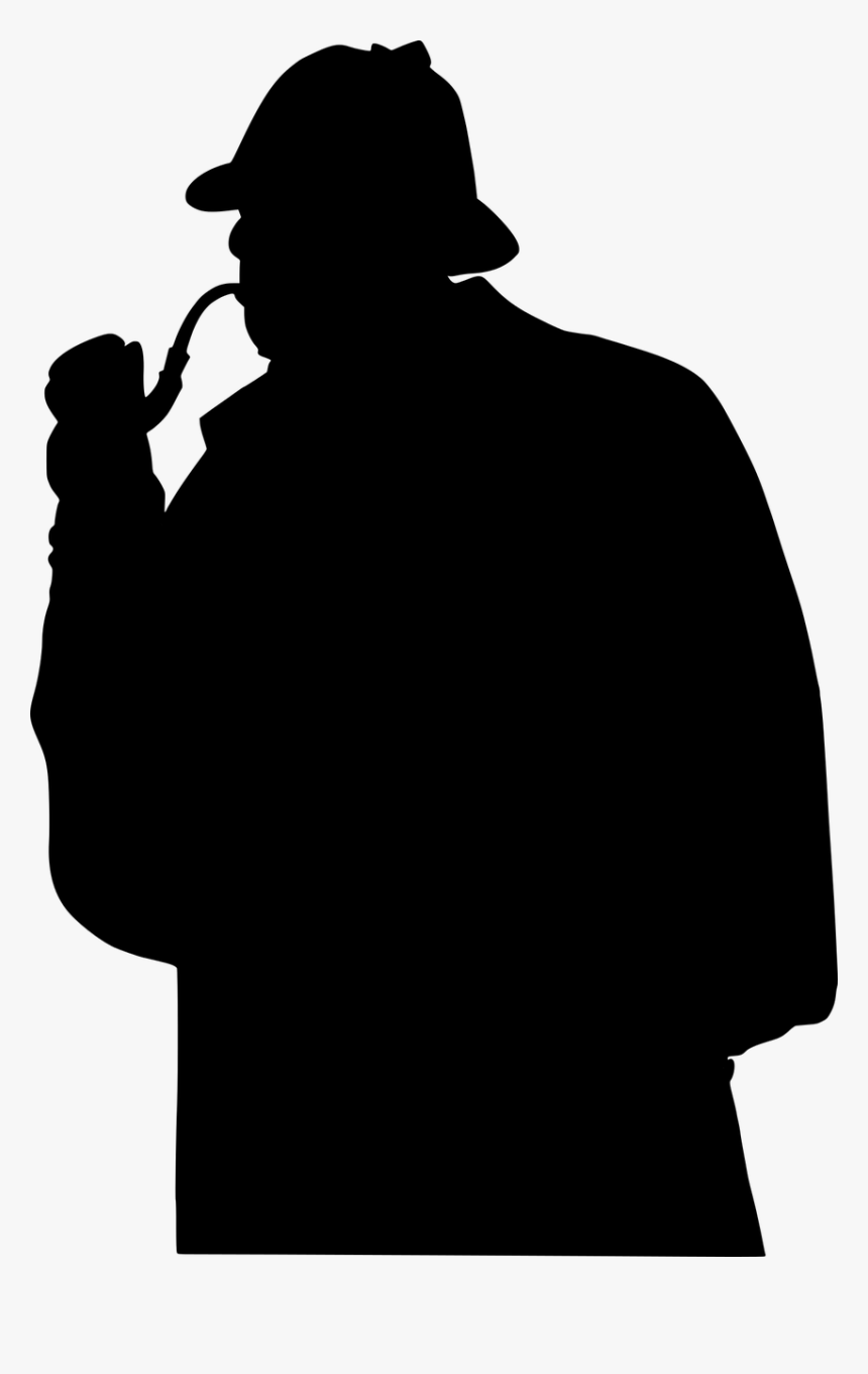 Sherlock Holmes, Pipe, Silhouette, Smoker, Tobacco - Sherlock Holmes Pipe Silhouette, HD Png Download, Free Download