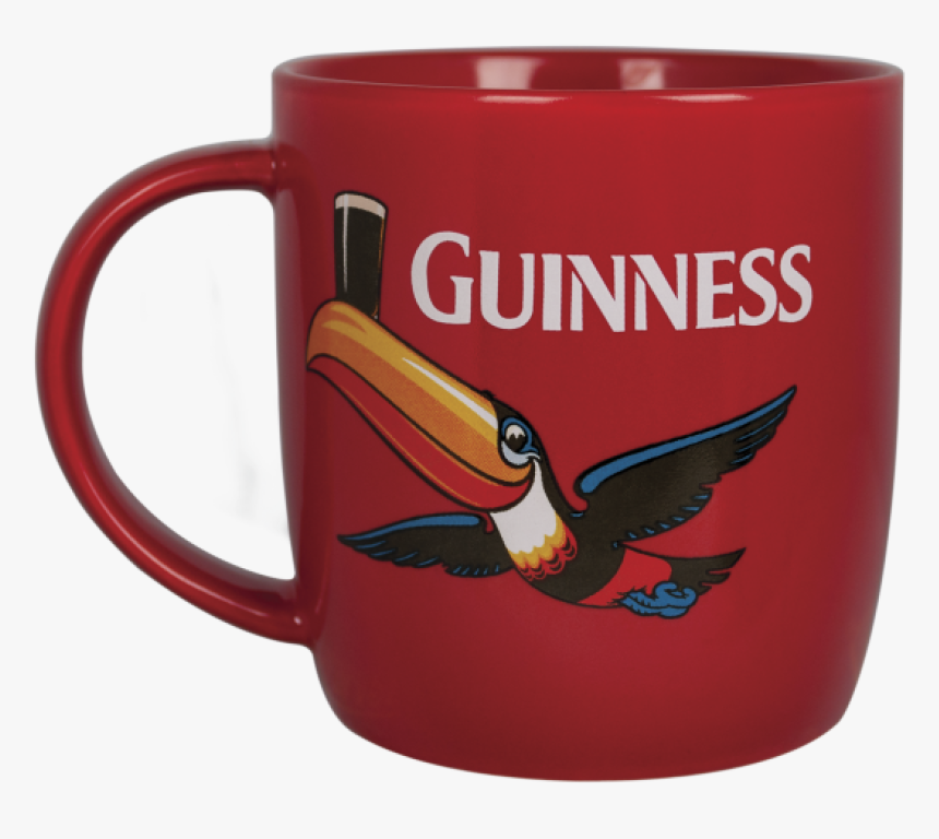 Guinness Red Mug With Flying Toucan - Guinness Toucan Mug, HD Png Download, Free Download