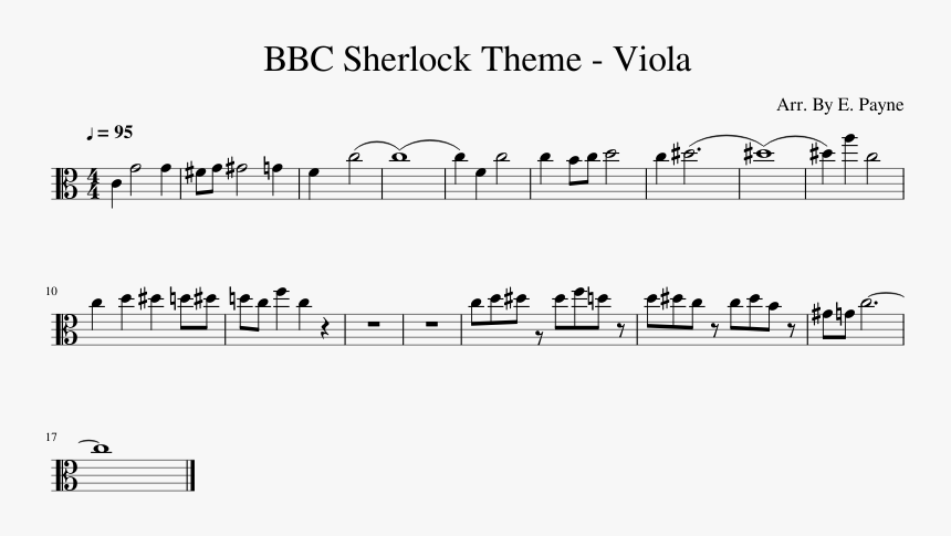 Bbc Sherlock Theme - Sheet Music, HD Png Download, Free Download