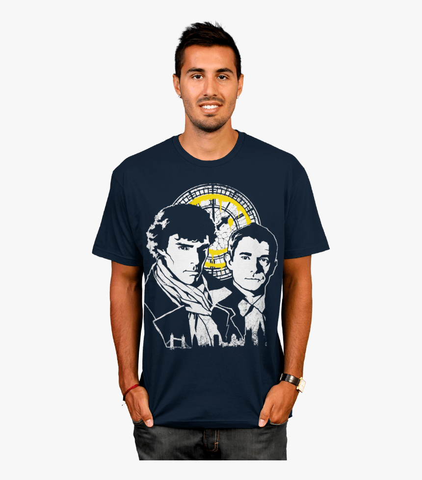 John And Sherlock T-shirt - Marvel Pocket T Shirt, HD Png Download, Free Download